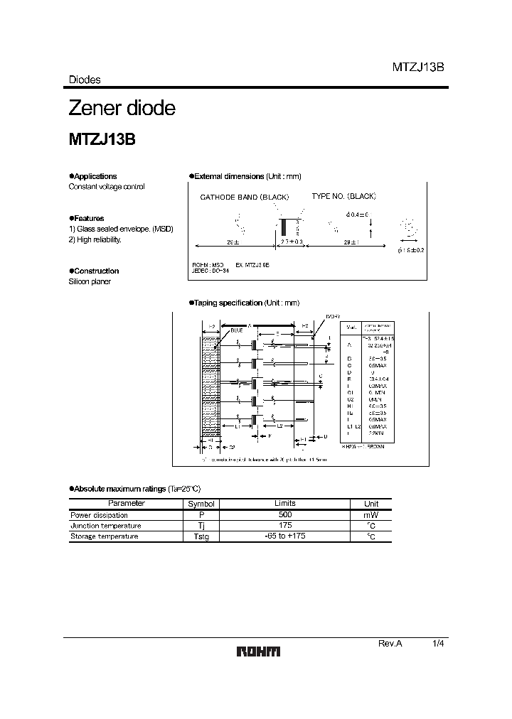 MTZJ91B_1286023.PDF Datasheet
