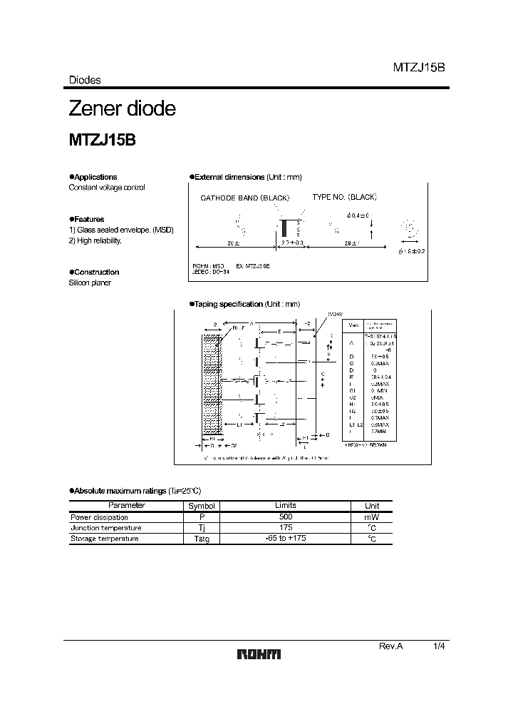 MTZJ91B_1286024.PDF Datasheet