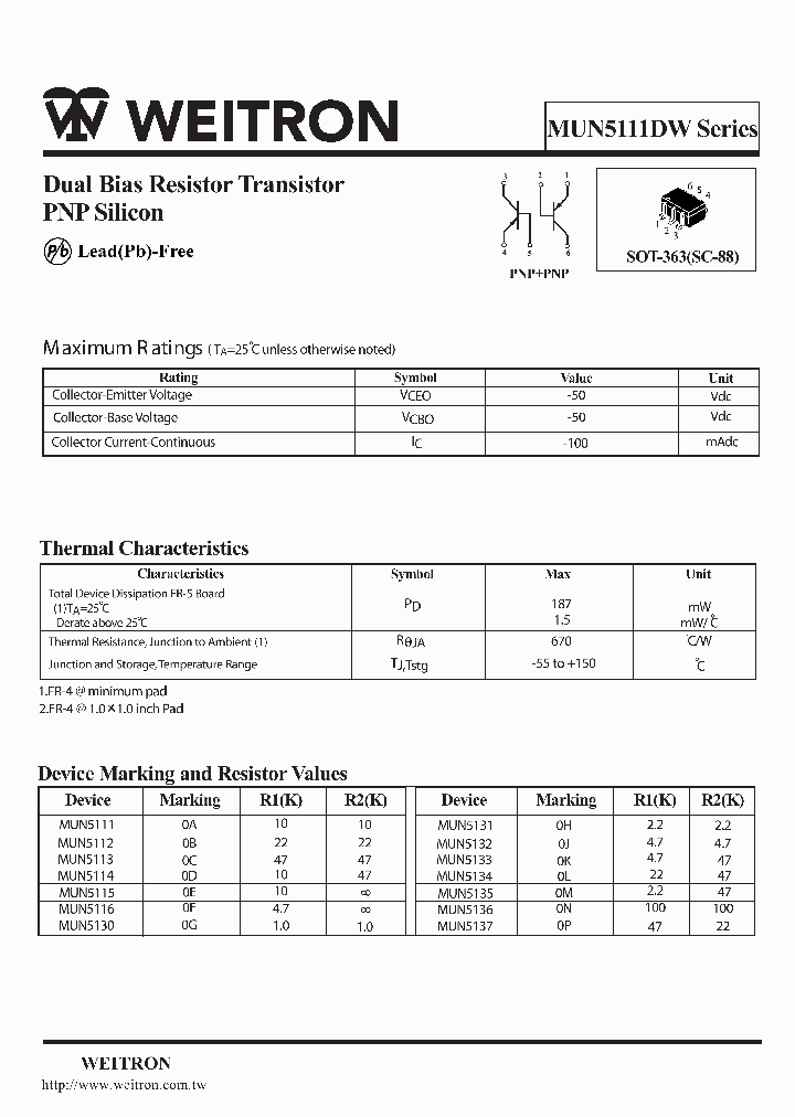 MUN5137DW_1286091.PDF Datasheet