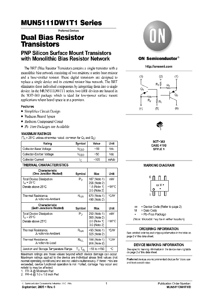 MUN5111DW1T105_1120879.PDF Datasheet