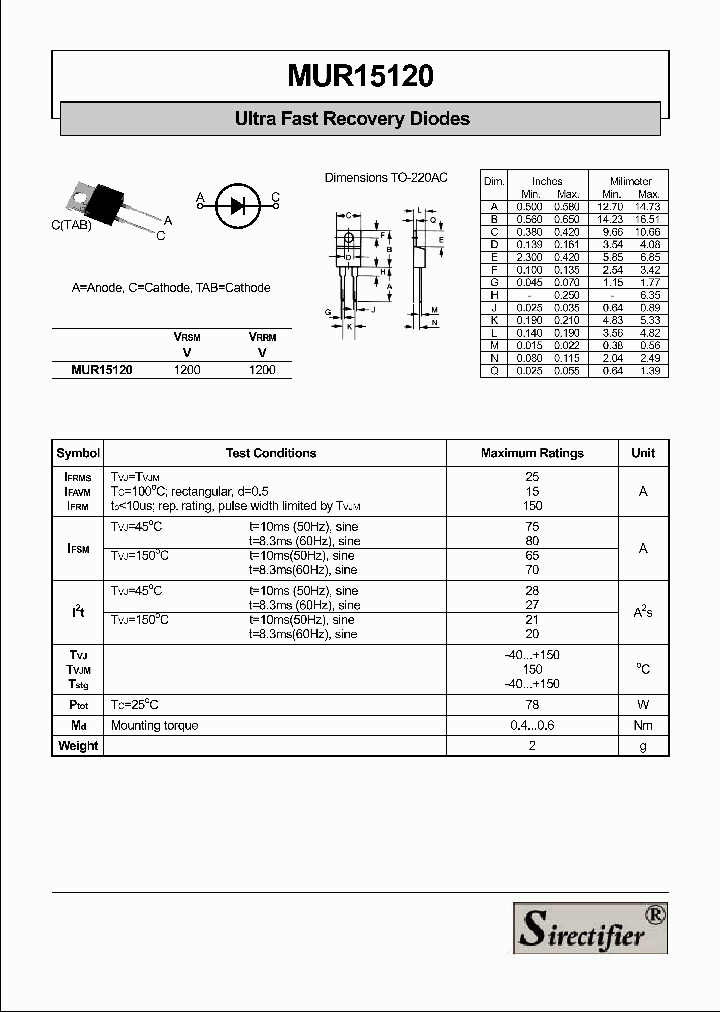 MUR15120_1103612.PDF Datasheet