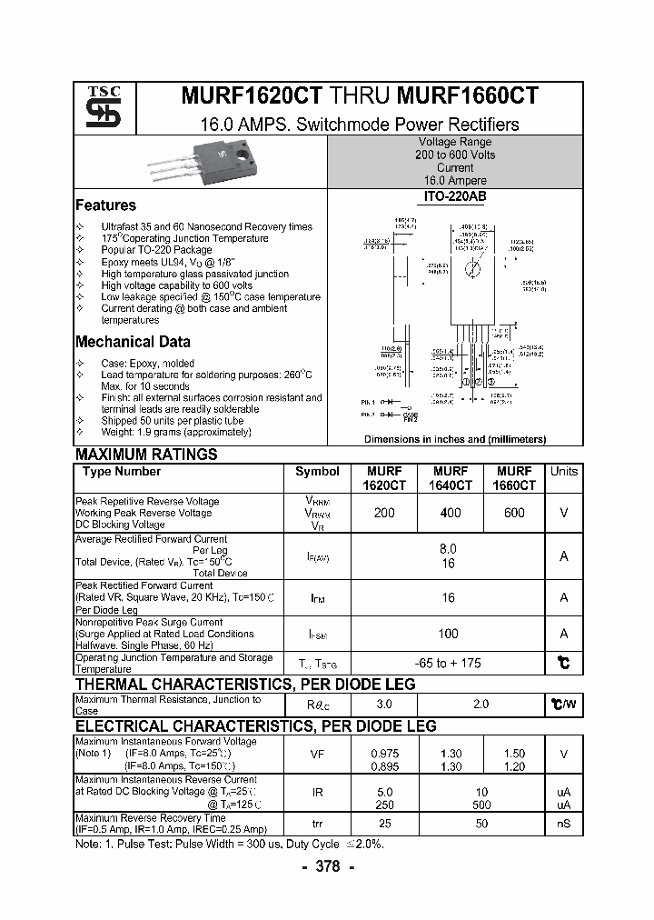 MURF1620CT_1121034.PDF Datasheet