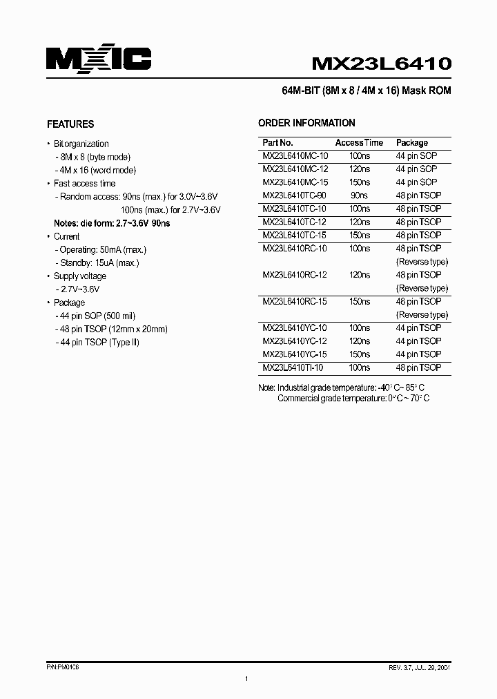 MX23L6410TC-90_1029617.PDF Datasheet