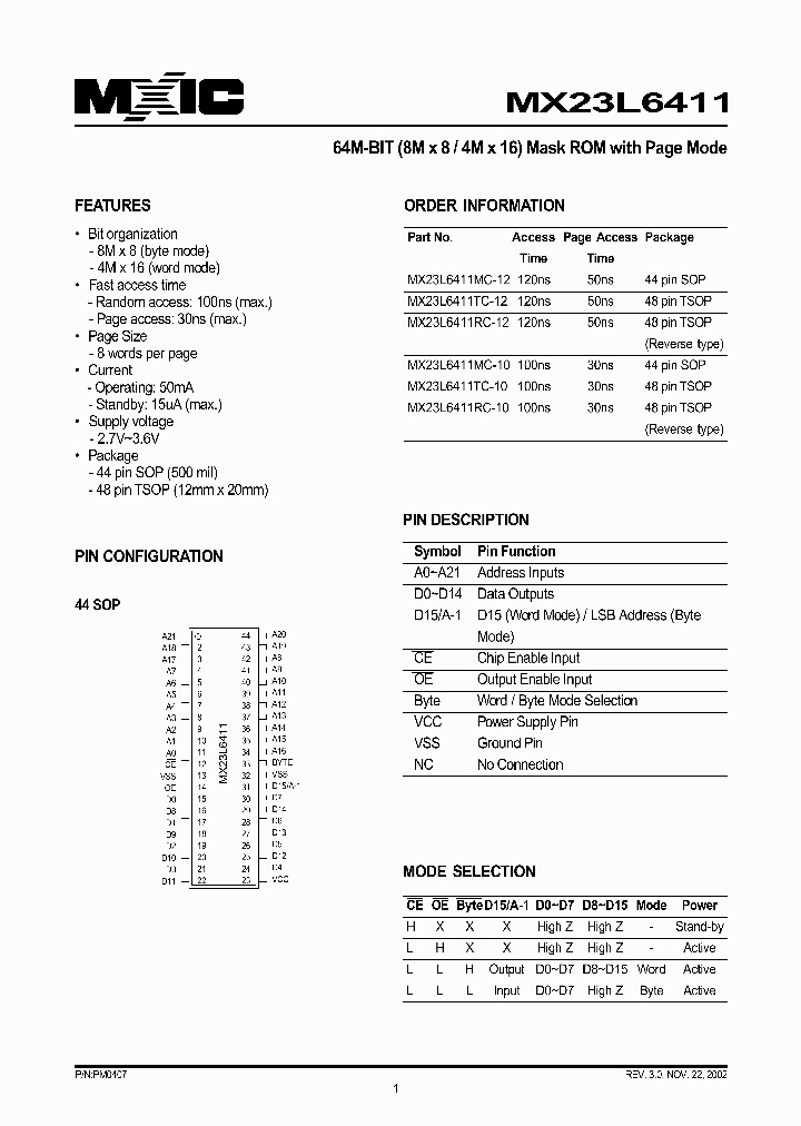 MX23L6411TC-12_1286598.PDF Datasheet