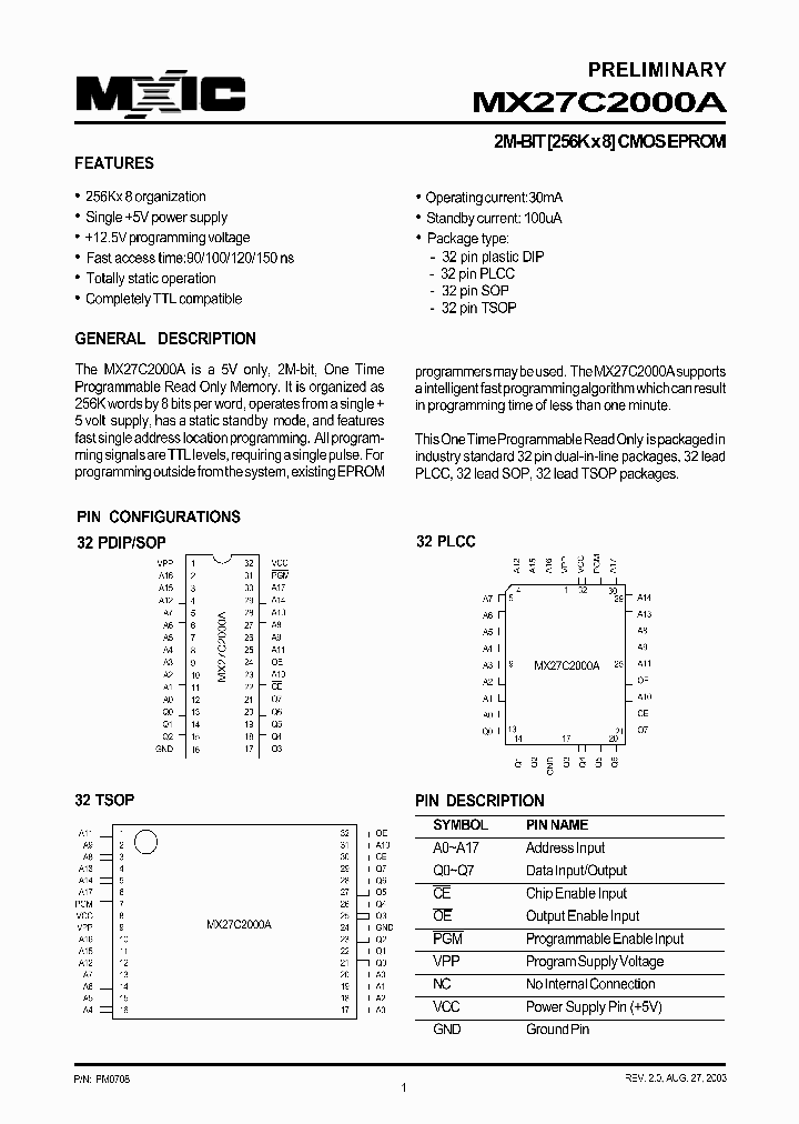 MX27C2000ATI-90_1286637.PDF Datasheet