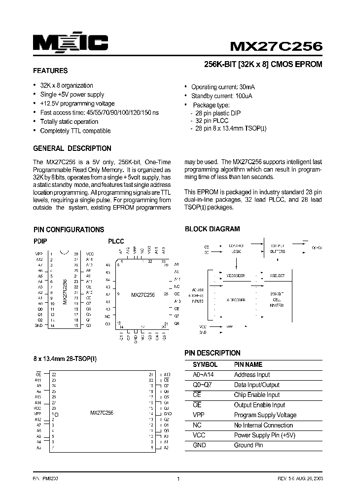 MX27C256TI-90_1286640.PDF Datasheet