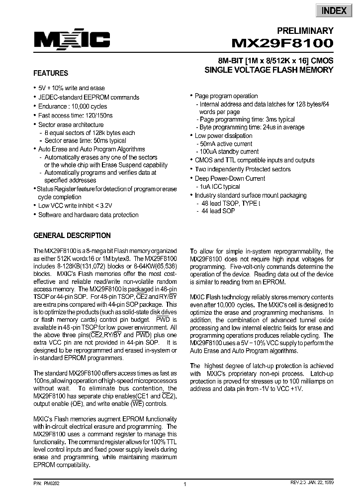 MX29F8100_1286679.PDF Datasheet