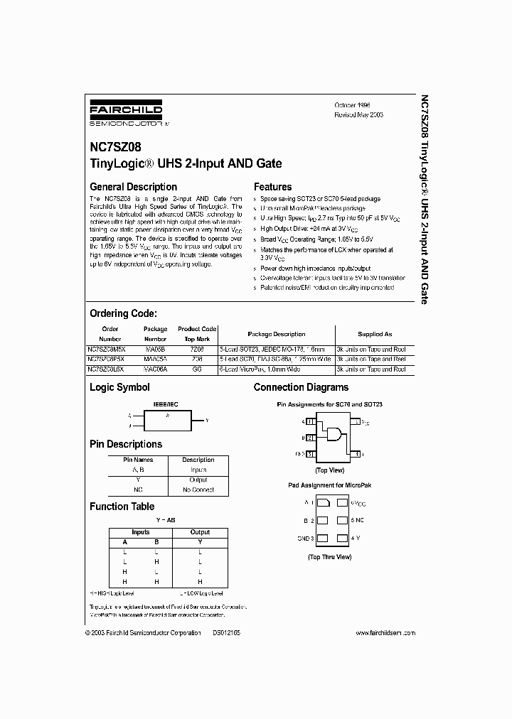 NC7SZ08P5X_1287577.PDF Datasheet