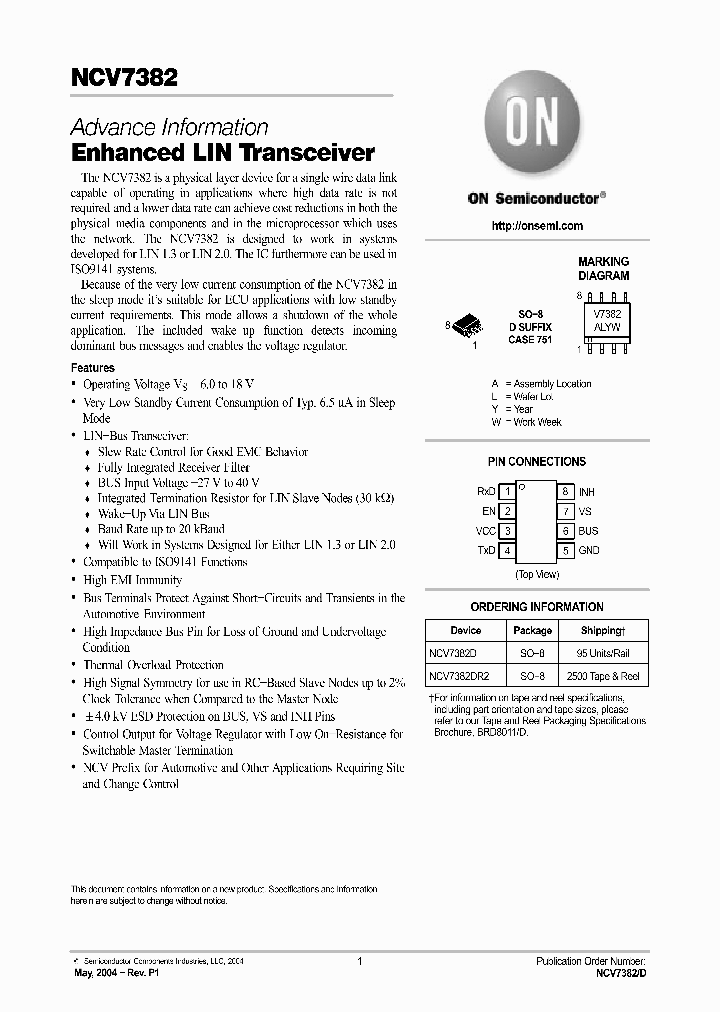 NCV7382DR2_1119043.PDF Datasheet