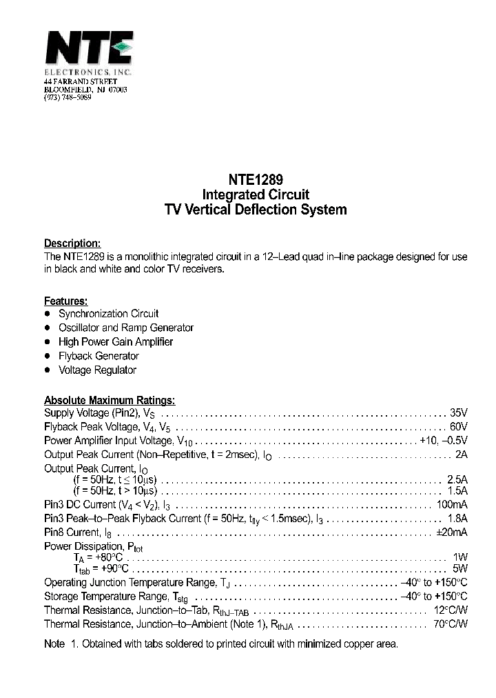 NTE1289_1290062.PDF Datasheet