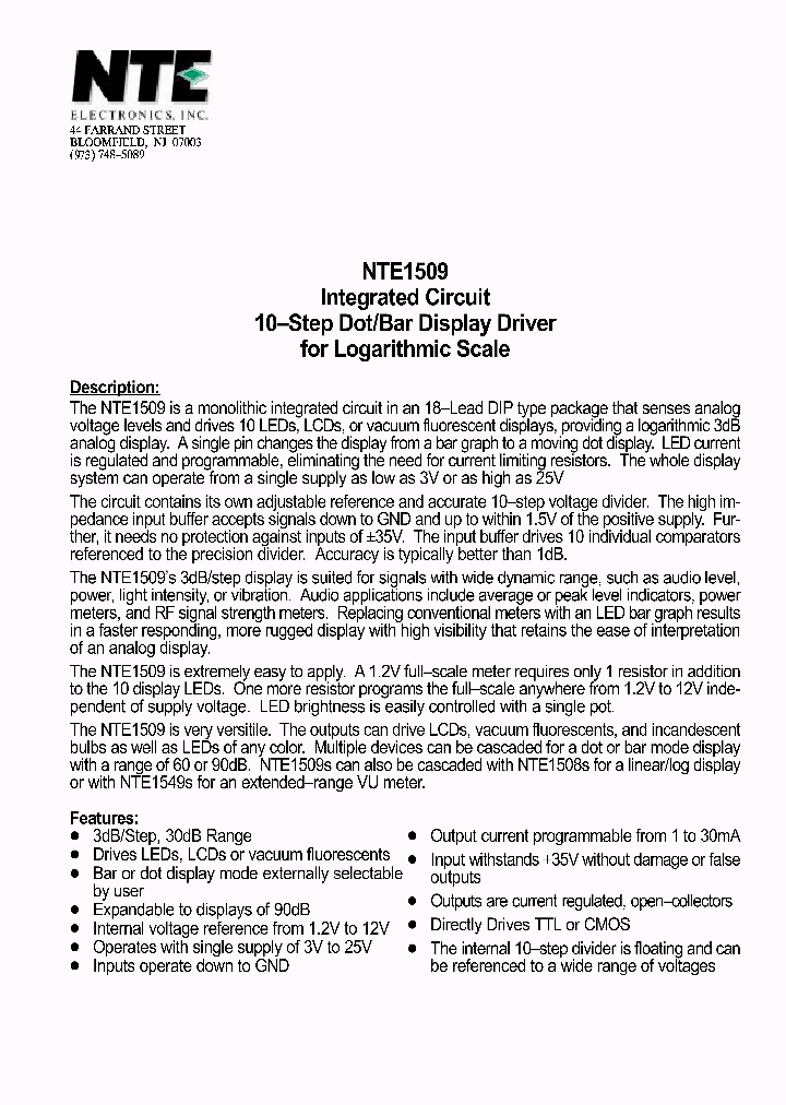 NTE1509_1290156.PDF Datasheet