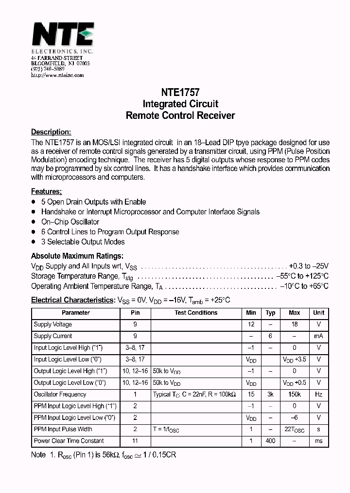 NTE1757_1290298.PDF Datasheet