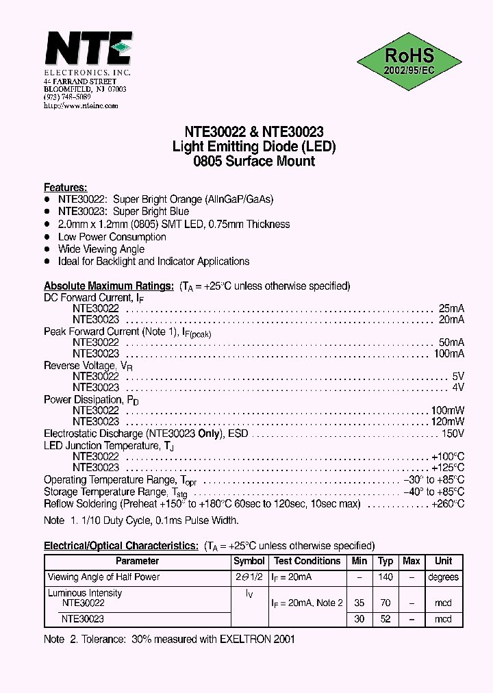 NTE30023_1290750.PDF Datasheet