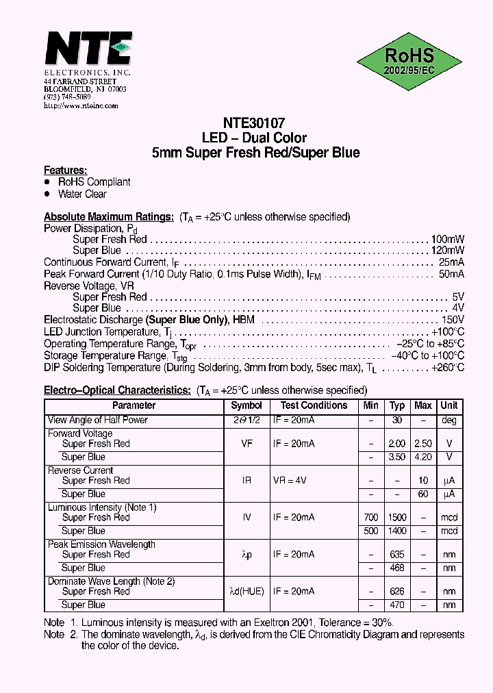 NTE30107_1116665.PDF Datasheet