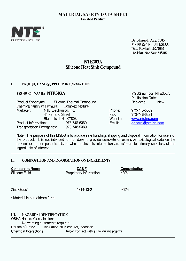 NTE303A_1290771.PDF Datasheet