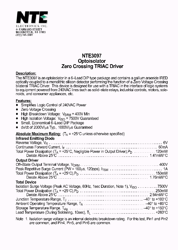 NTE3097_1290798.PDF Datasheet