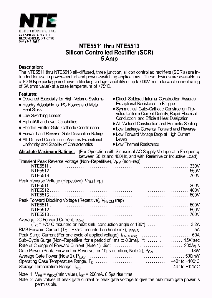 NTE5513_1290986.PDF Datasheet
