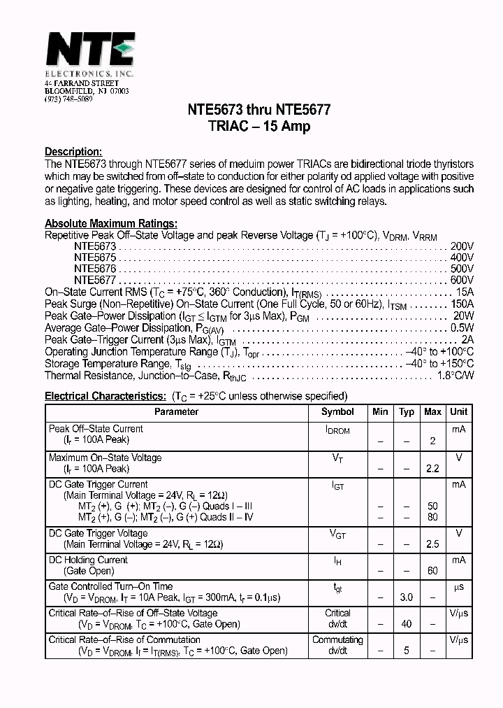NTE5677_1291042.PDF Datasheet