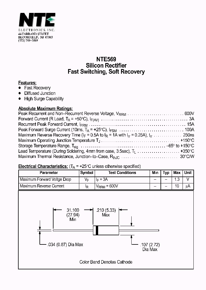 NTE569_1291045.PDF Datasheet