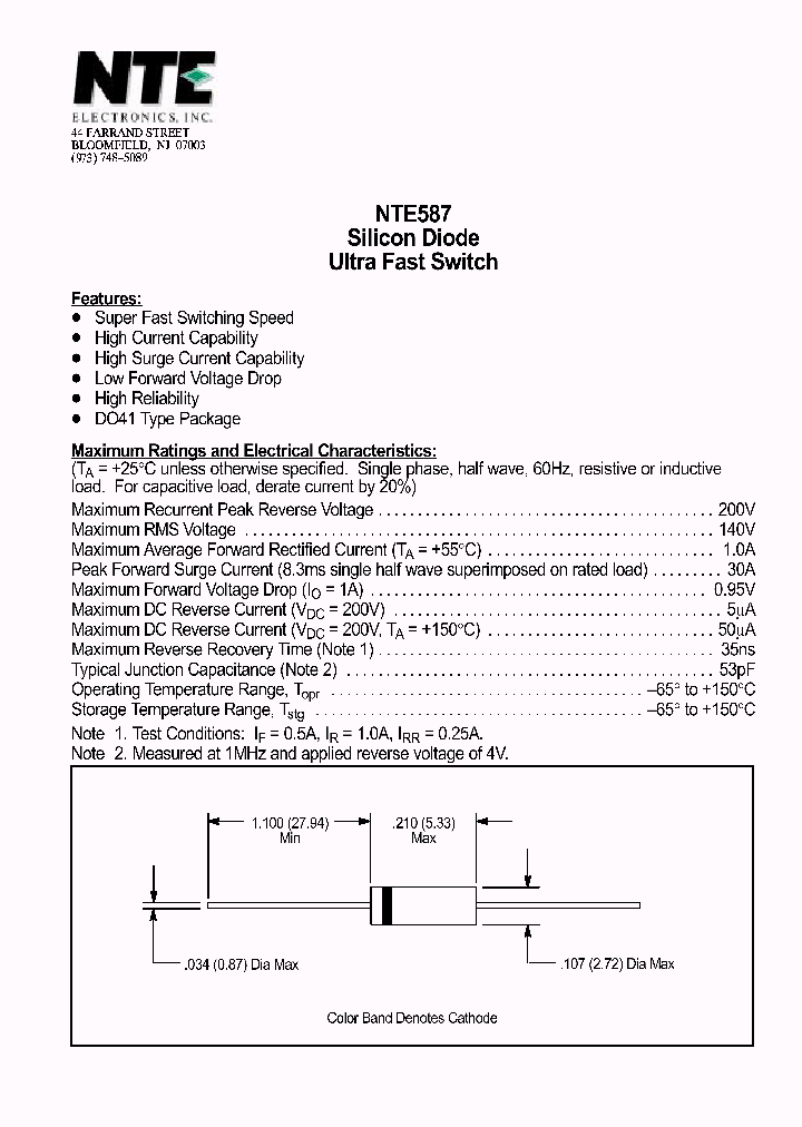 NTE587_1291075.PDF Datasheet