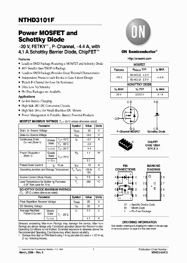 NTHD3101F_1146640.PDF Datasheet