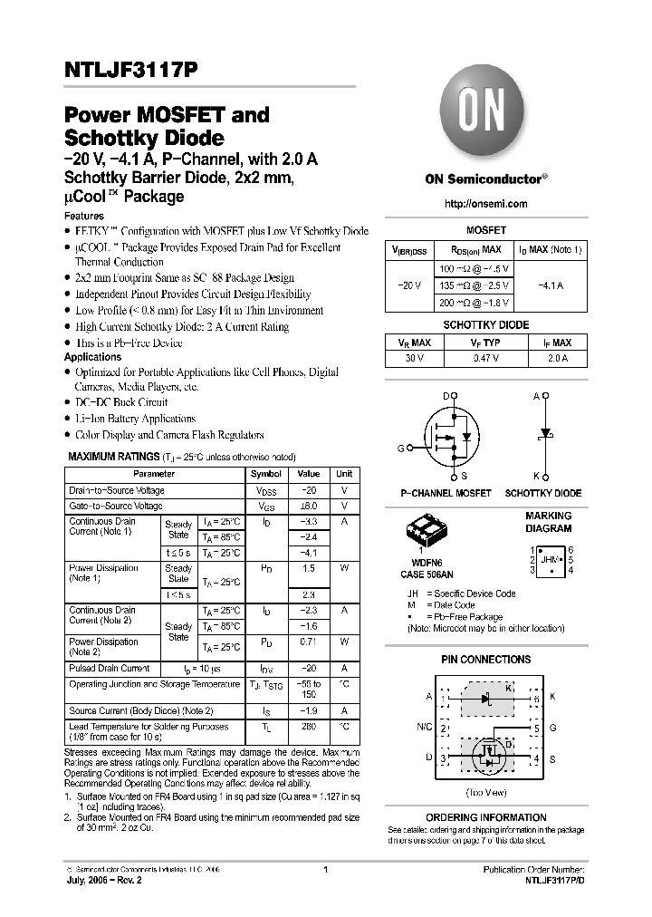 NTLJF3117PTAG_1291497.PDF Datasheet
