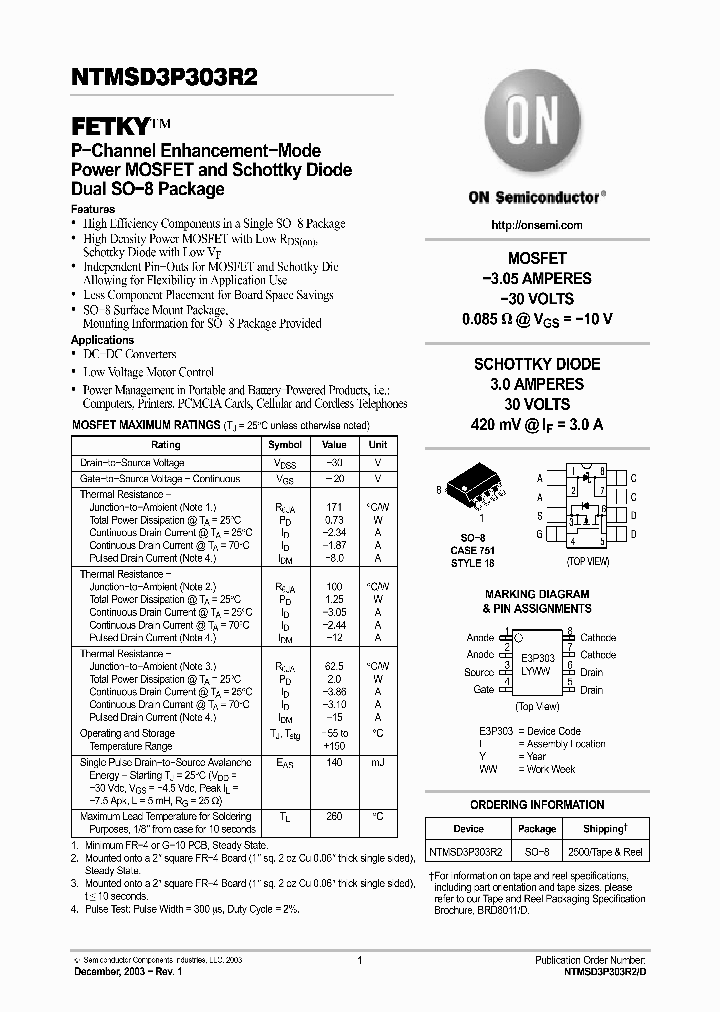 NTMSD3P303R2_1120969.PDF Datasheet