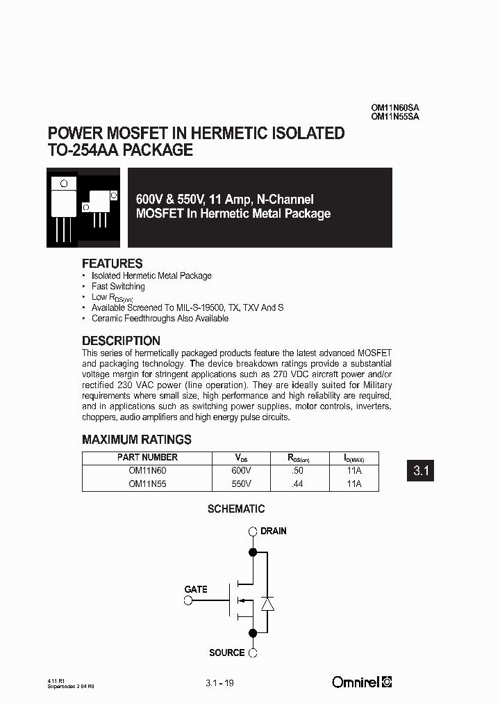 OM11N60SA_1291878.PDF Datasheet