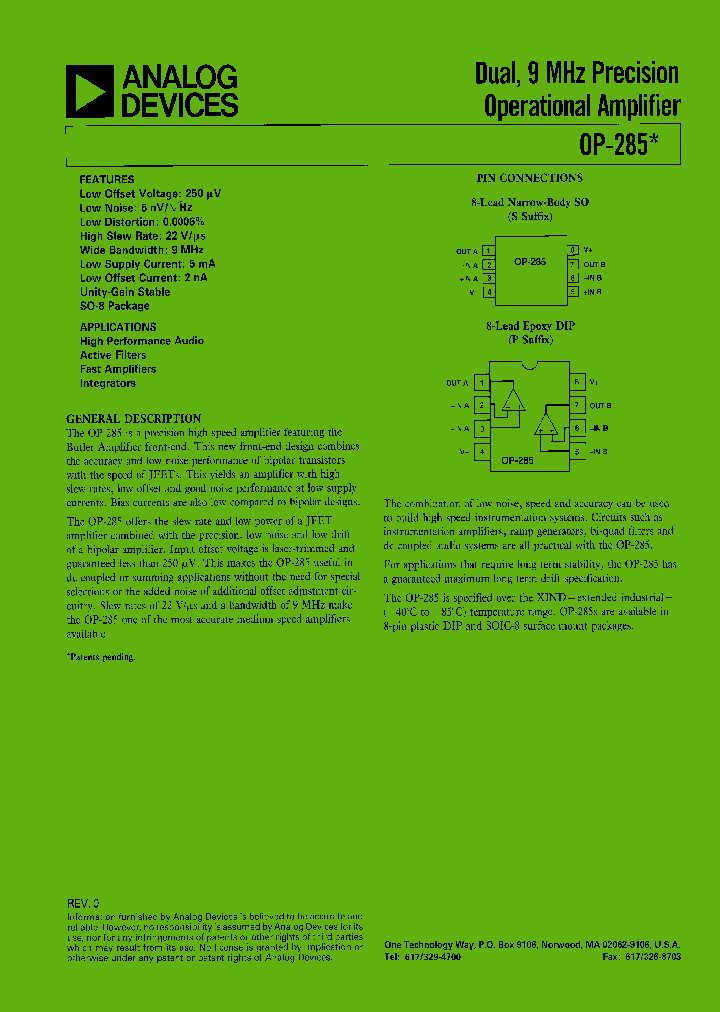OP-285GSR_1292084.PDF Datasheet