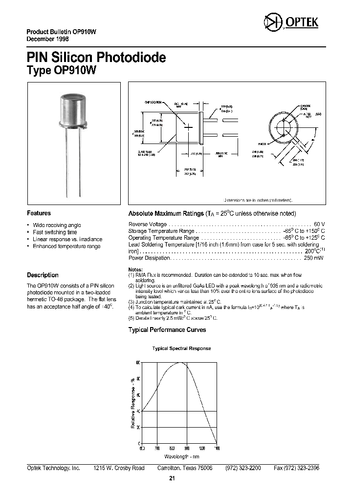 OP910W_1292180.PDF Datasheet