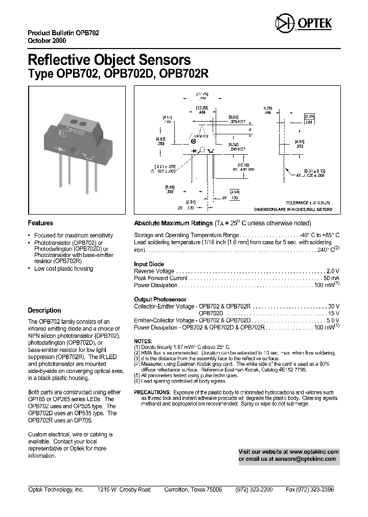 OPB702_1081752.PDF Datasheet