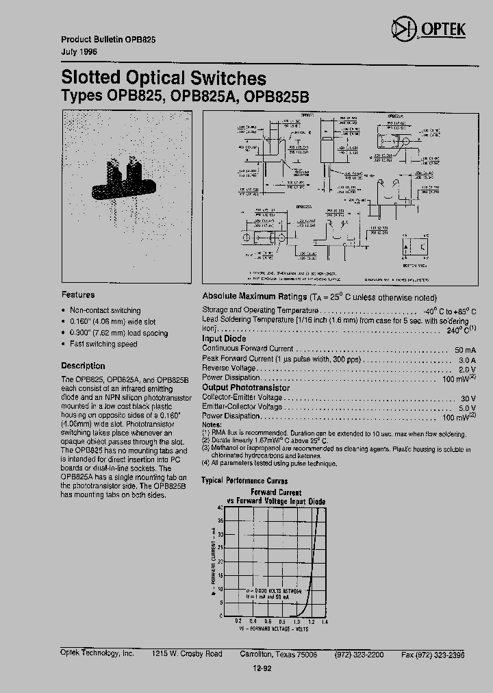 OPB825B_1292384.PDF Datasheet
