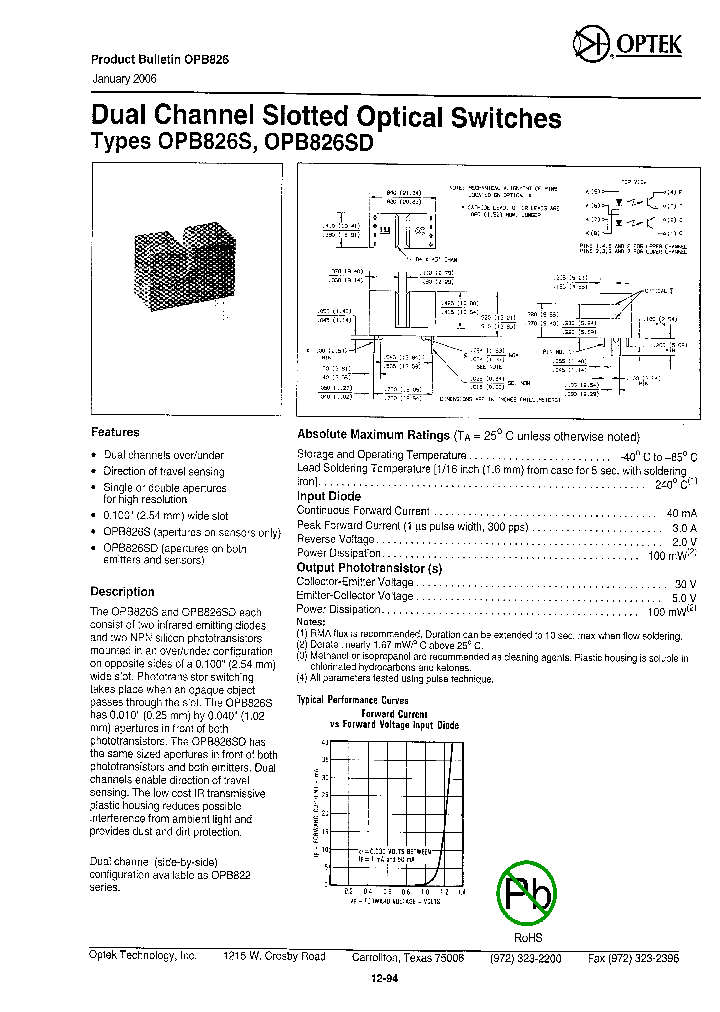 OPB826SD_1292386.PDF Datasheet