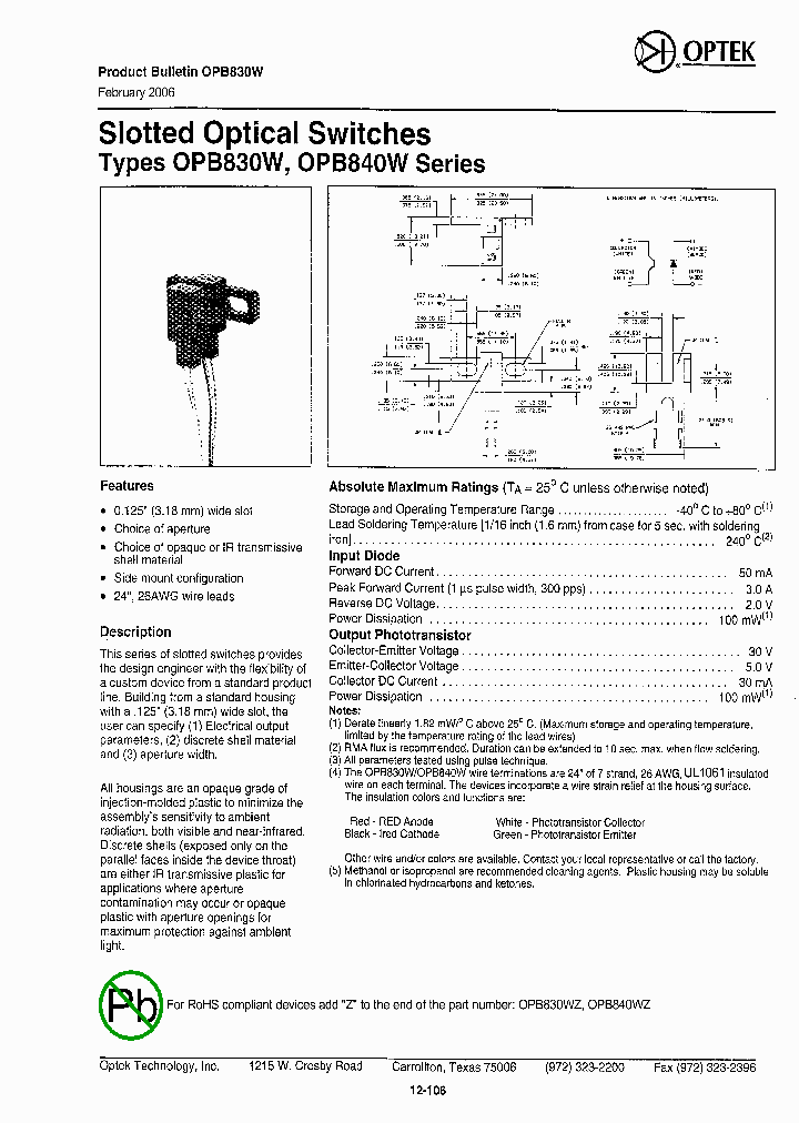 OPB830W06_1180991.PDF Datasheet