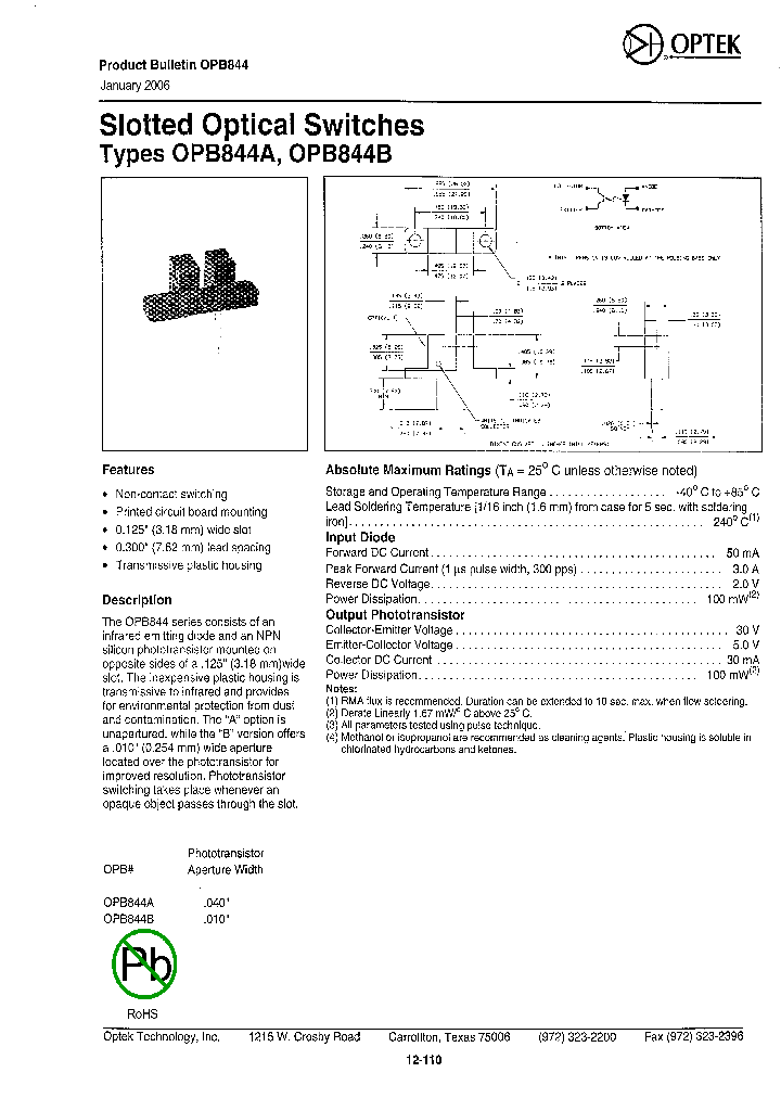 OPB844A_1068227.PDF Datasheet