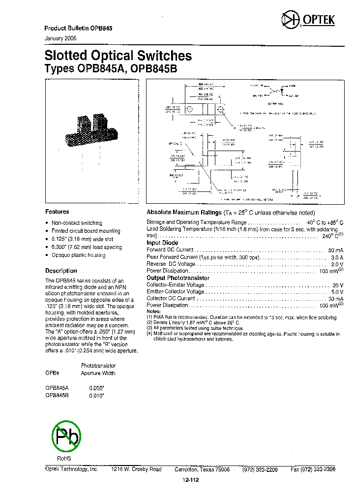 OPB845A_1068229.PDF Datasheet