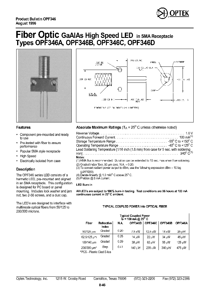 OPF346D_1292433.PDF Datasheet