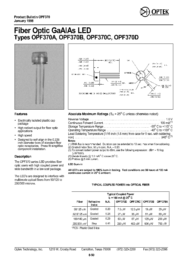 OPF370D_1292434.PDF Datasheet