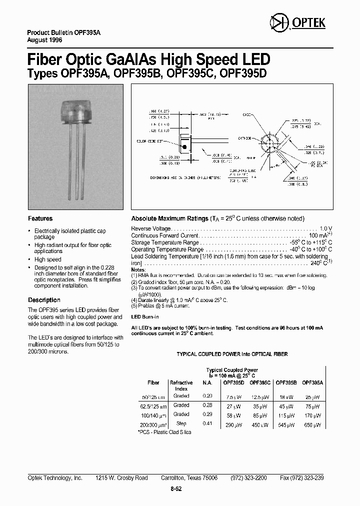 OPF395D_1292438.PDF Datasheet