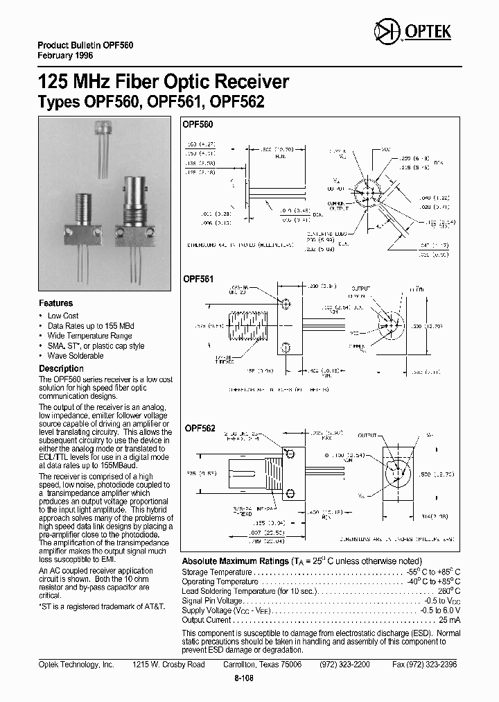OPF562_1292454.PDF Datasheet