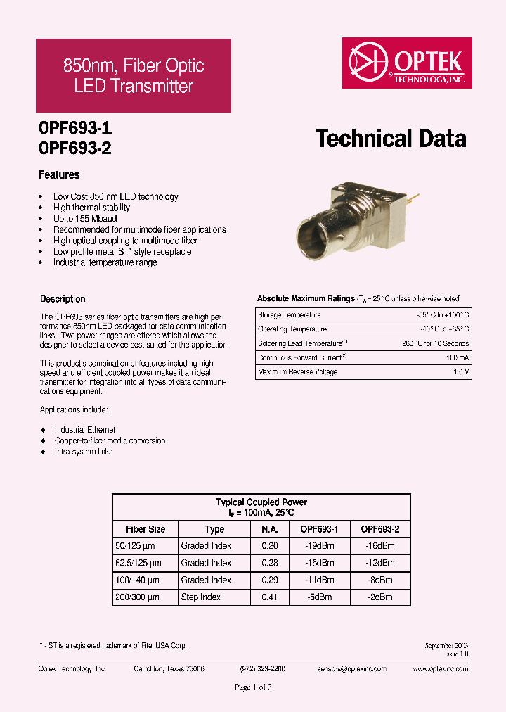 OPF693_1097157.PDF Datasheet