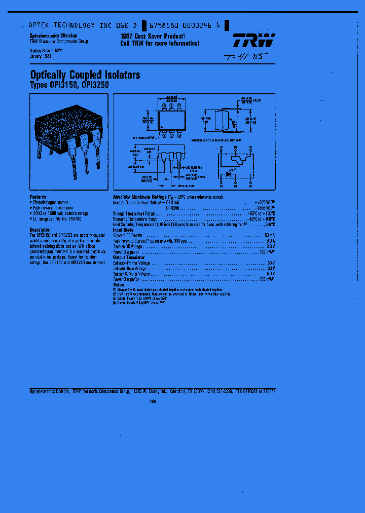 OPI3250_1292470.PDF Datasheet