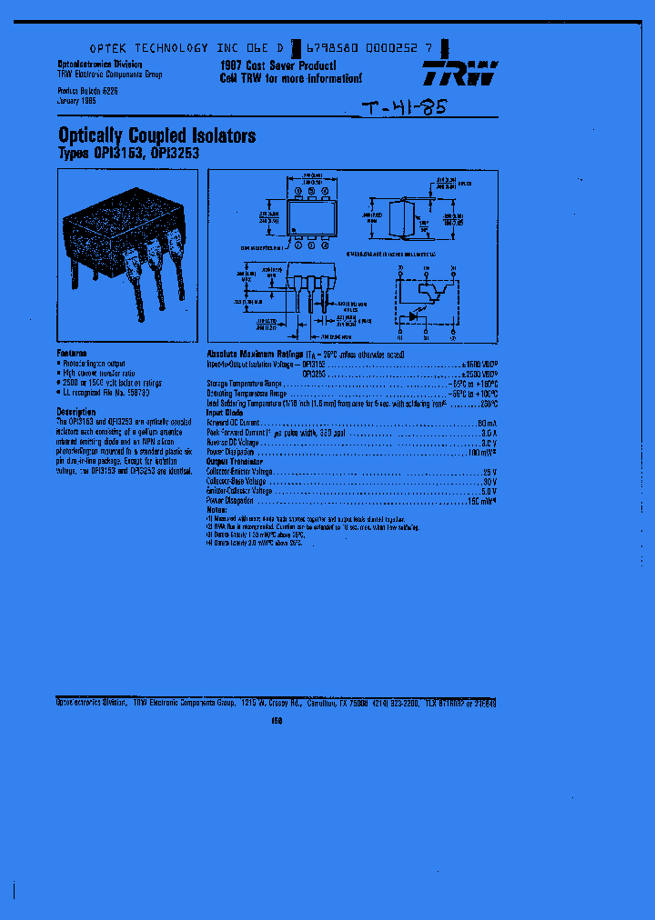 OPI3253_1292473.PDF Datasheet