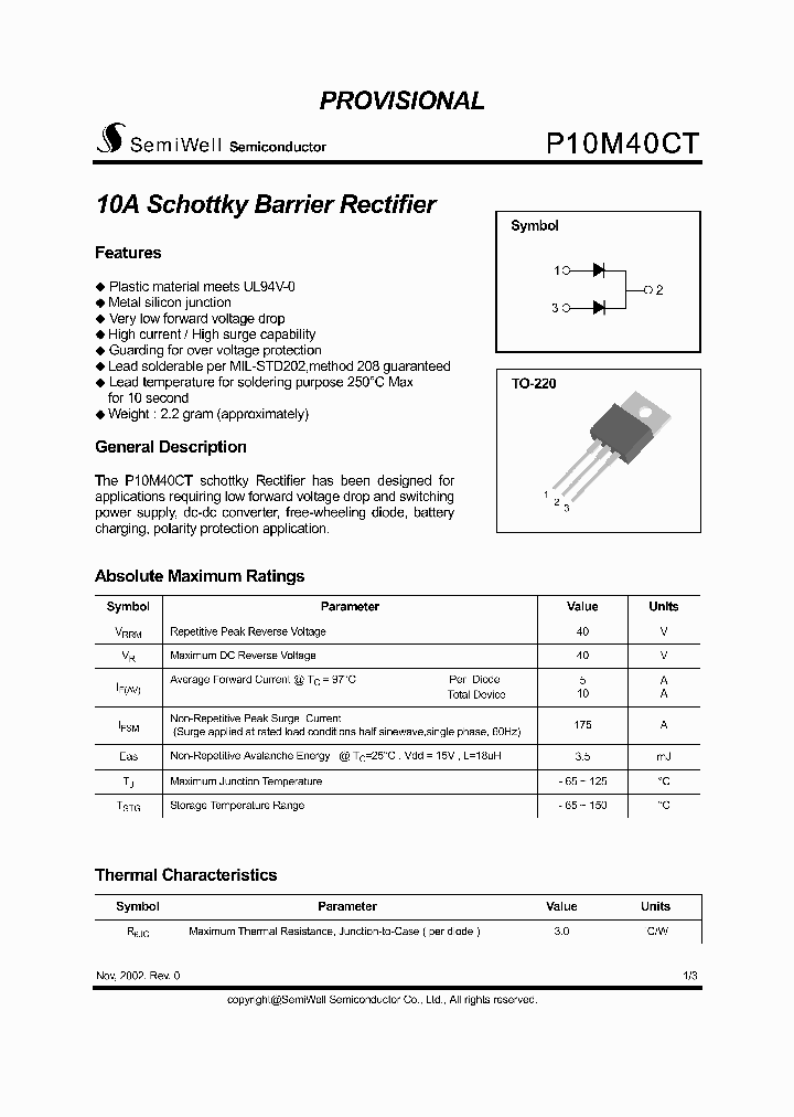 P10M40CT_1292694.PDF Datasheet