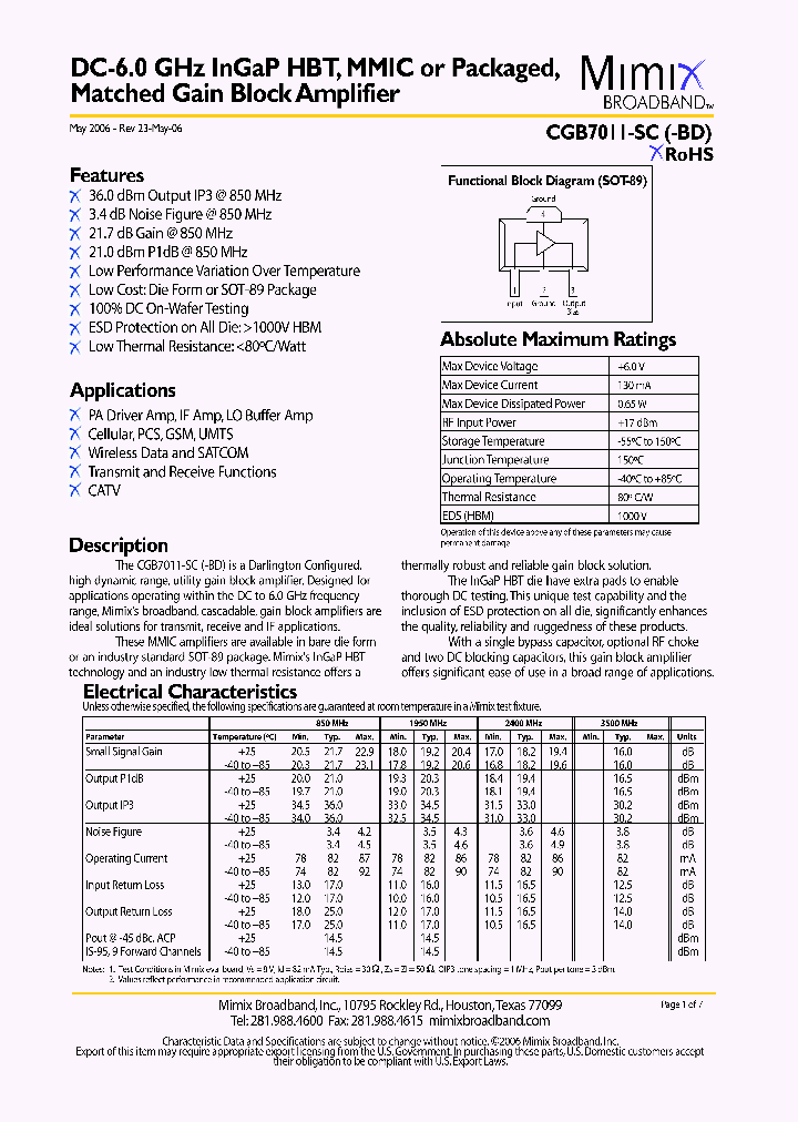 CGB7011-BD_631302.PDF Datasheet