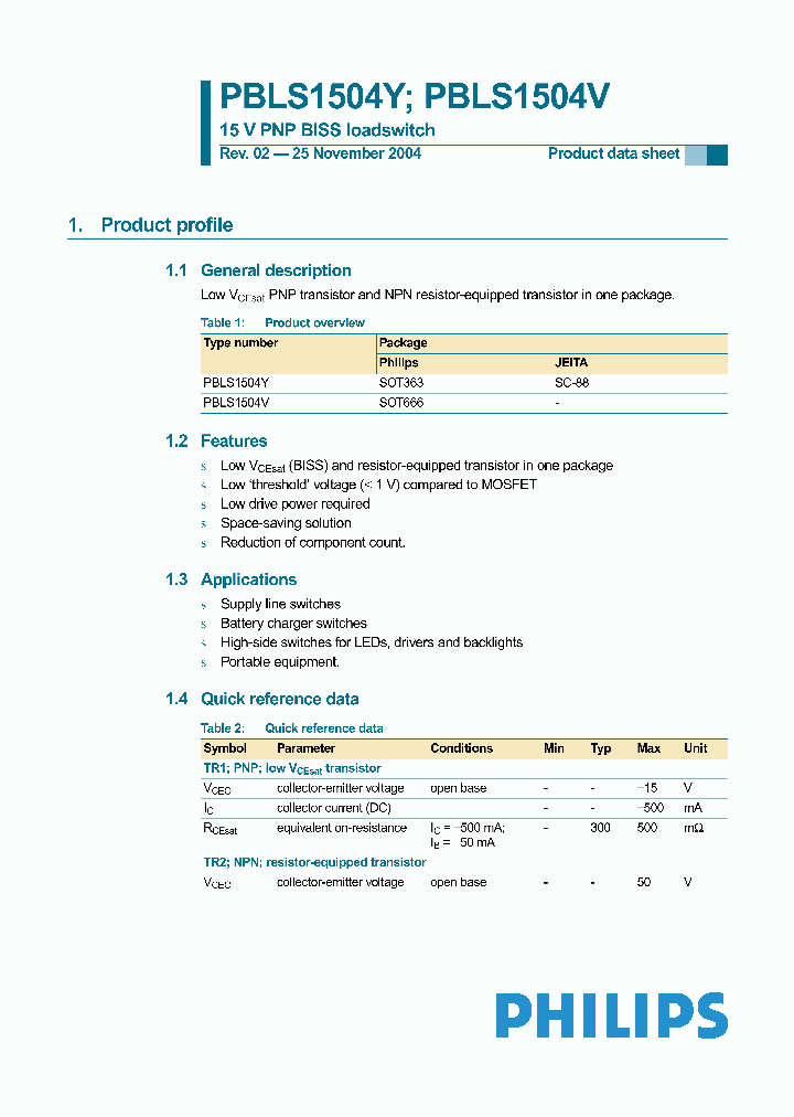 PBLS1504Y_1293715.PDF Datasheet