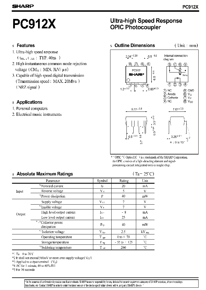 PC912X_1294107.PDF Datasheet