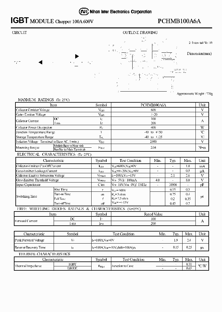 PCHMB100A6A_1294339.PDF Datasheet