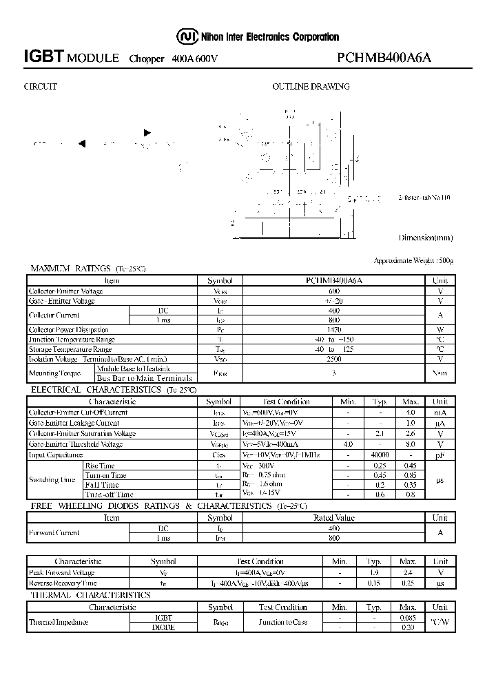 PCHMB400A6A_1294357.PDF Datasheet