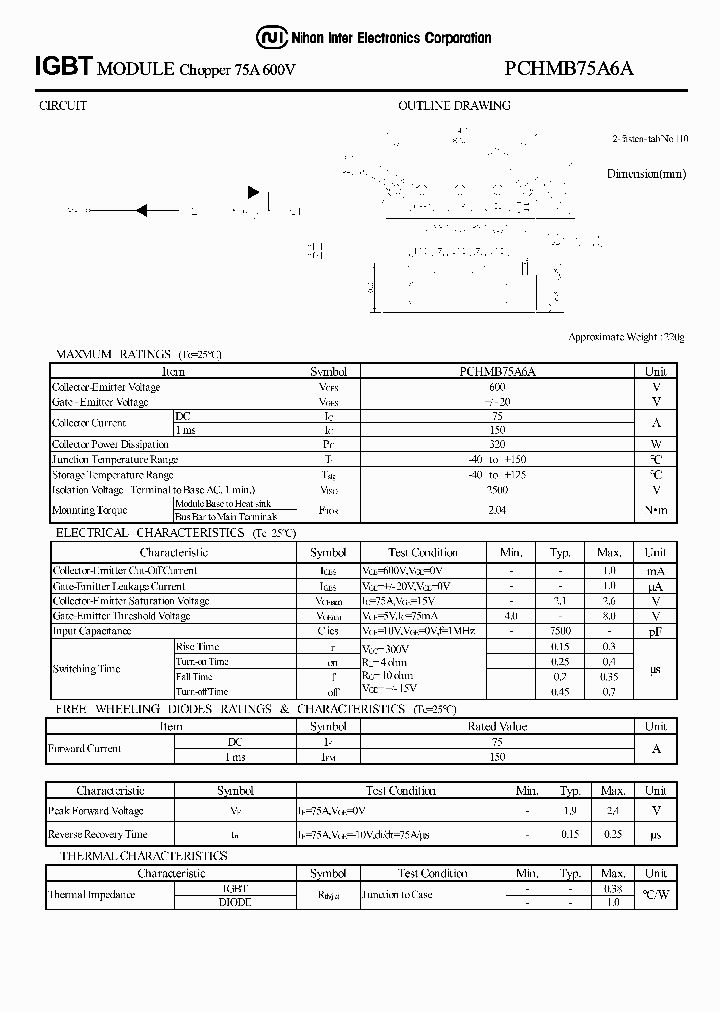 PCHMB75A6A_1294365.PDF Datasheet